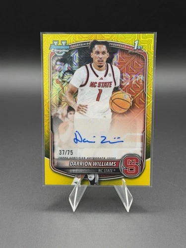 2025 Bowman Mega Box Basketball Yellow Mojo Refractor Darrion Williams #CPA-DW