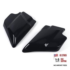 Vivid Black 1 Pair Battery Side Cover Panel Compatible with HarleyTouring 2009