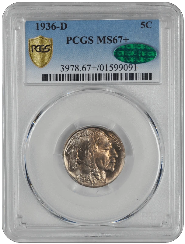 1936-D Buffalo PCGS CAC MS 67+