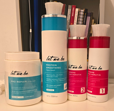Let Me Be Smoothing Keratin & Collagen Hair Mask Set for Damaged Hair 1L.