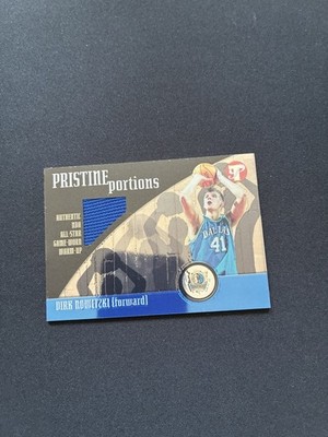 2001-02 Topps Pristine Pristine Portions Relic Dirk Nowitzki Dallas Mavericks