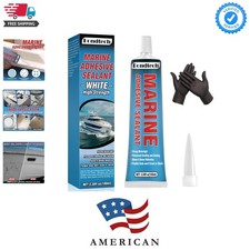 3.38 oz Marine Sealant White, Marine Adhesive Permanent, Silicone Sealant Hig...