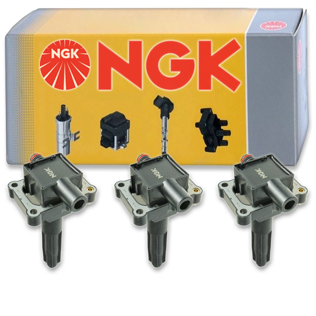 3 pcs NGK Ignition Coil for 1994-1997 Mercedes-Benz E320 3.2L L6 - Spark cn
