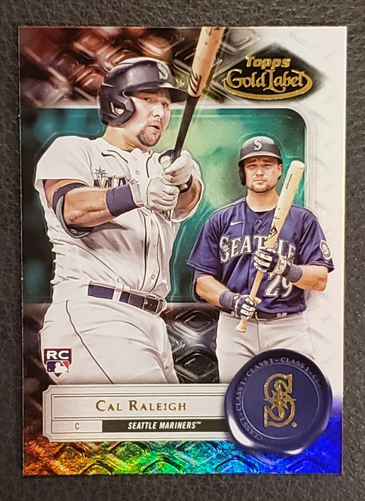 2022 Topps Gold Label - Cal Raleigh #7 Class 1 (RC)
