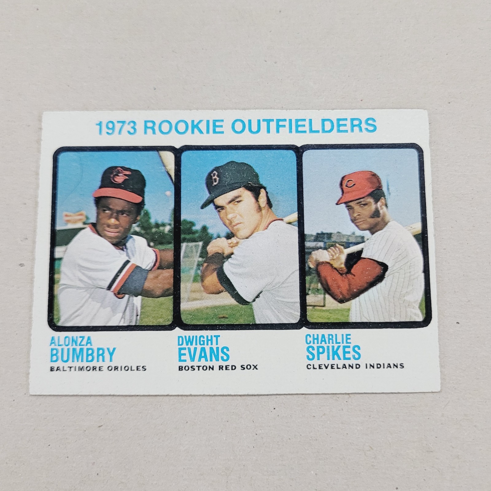 1973 Topps #614 Rookie Outfielders -Al Bumbry / Dwight Evans / Charlie Spikes RC