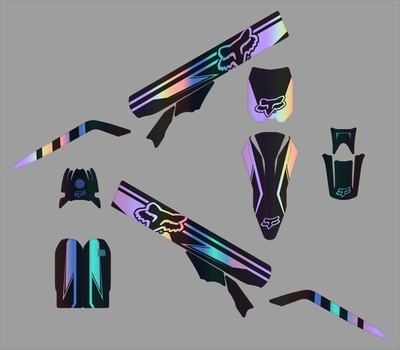 HOLOGRAPHIC CHROME FOX Graphic Kit for Talaria X3 Triple X Wrap Sticker XXX