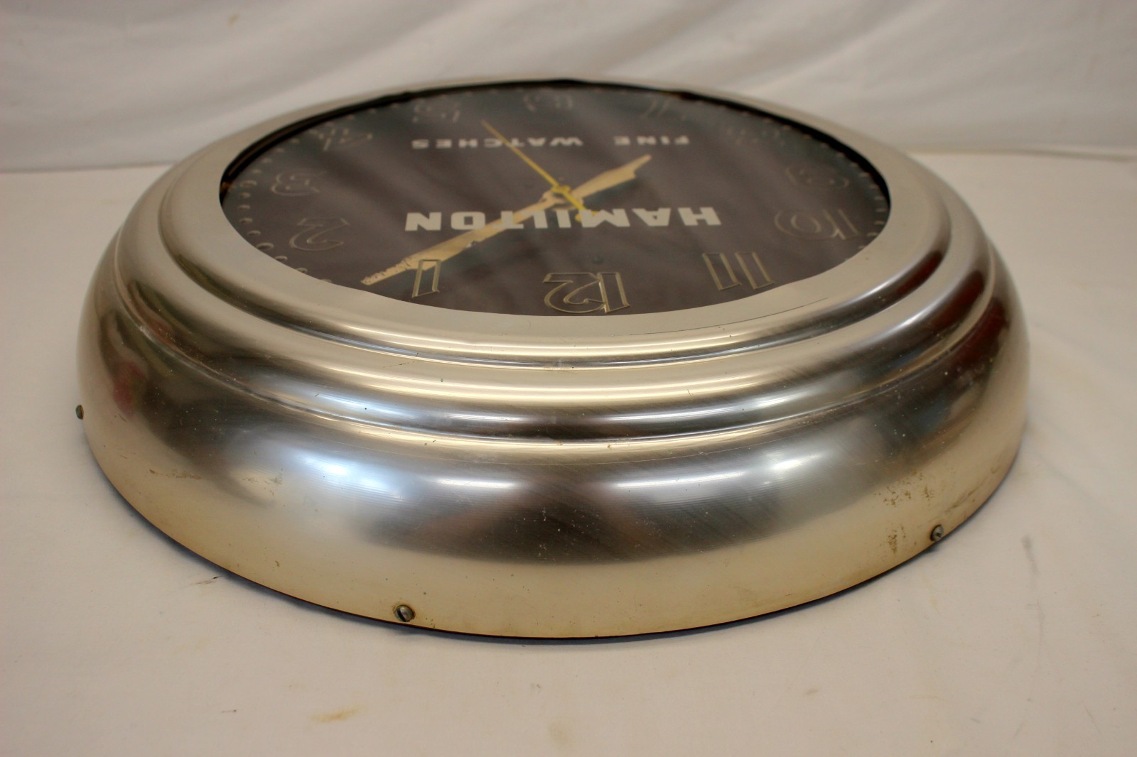 💥vintage HAMILTON Fine Watches NEON WALL CLOCK Lackner Ohio RUNNING 18"💥