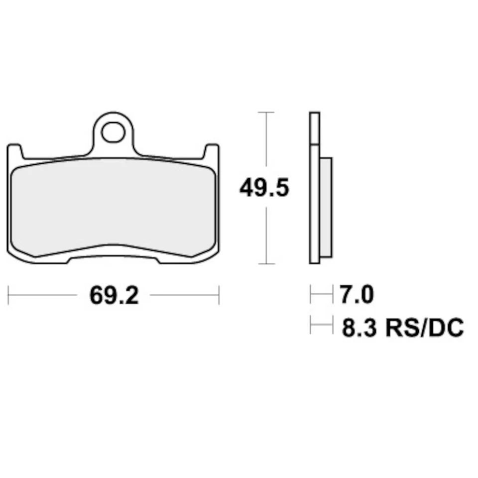 Тормозные колодки для INDIAN SPRINGFIELD 1800 ABS 2016-2017 передние двойные карбоновые RR SBS - Изображение 2 из 4