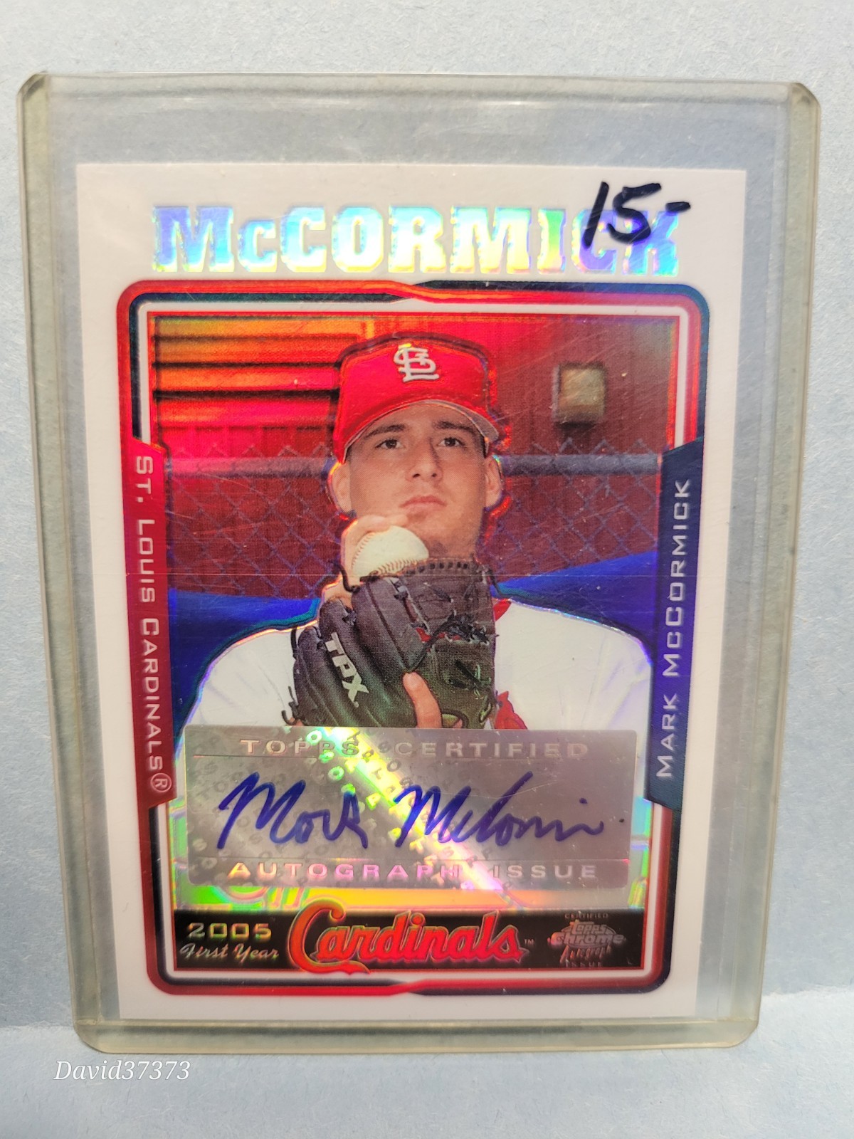2005 Topps Chrome Update & Highlights Mark McCormick #UH233 (AU, RC)  REFRACTOR