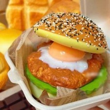 Realistic Hamburger Toast Bread Slow Rising Squishy Slow Rising Stress Relief