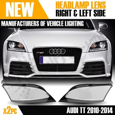 FÜR AUDI TT 8J RECHTE ODER LINKE SEITE FRONTSCHEINWERFER LINSE ABDECKUNG 2010-2014