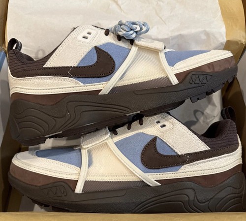 Travis Scott x Nike Zoom Field Jaxx Leche Blu Uomo Taglia 12 Cactus Jack - Foto 2 di 5