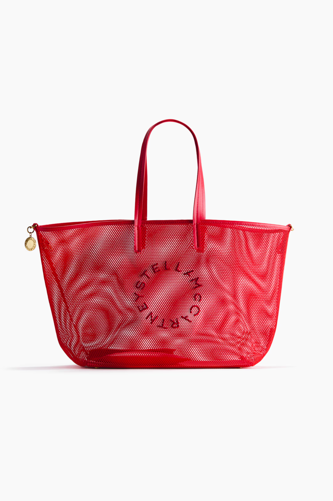 NEW Stella McCartney x H&M Large Canvas Mesh Tote Bag Red FAST US SHIPPING