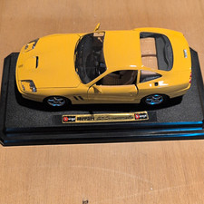 Bburago 1:18 1996 Ferrari 550 Maranello Yellow Diecast Opening Hood/Doors