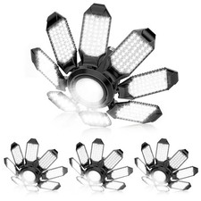 Garage Lights - Super Bright 250W LED Garage Ceiling Light w/ 8 Deformable Panel