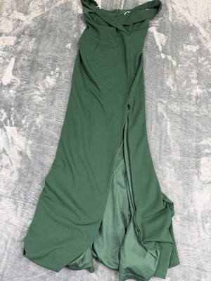 Lulus Womens Green Sweetheart Strapless Long Formal Gown Size M
