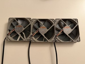 3x Noctua NF-P12 Redux-1300 Pwm, Quiet Fan, 4-Pin, 1300 Rpm (120Mm, Grey)