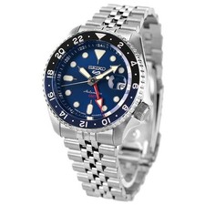 Seiko 5 Sports GMT Model Automatic SBSC003 Blue Batman Working