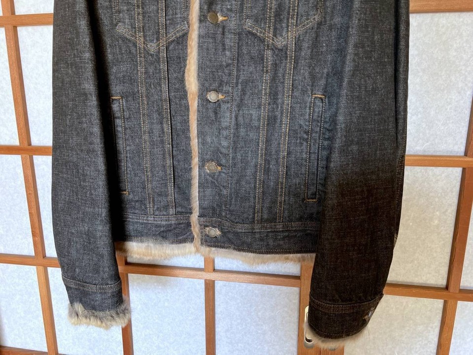 Mens DOLCE&GABBANA DOLCE GABBANA Lined Rabbit Fur Denim Blouson 46 | eBay