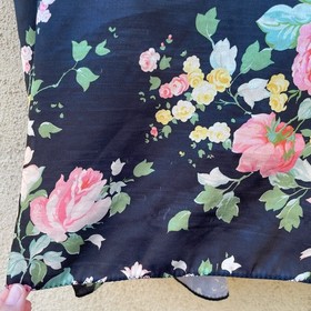 Vintage Val-Mode Satin Floral Robe Lingerie USA S