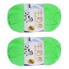 2PCS Crocheting Yarn,Green 5 Ply Acrylic Yarn 100g,197 Yards