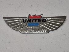 Vintage 1960s UNITED Airlines JR STEWARDESS Metallic Wings Pinback