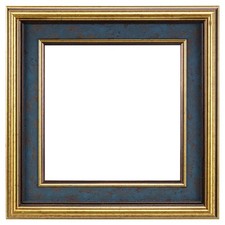Frame for Canvas Painting, 10x10" Resin Canvas Floater Frames, Blue/Gold/Brown