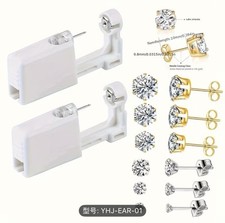 Ear Piercing Gun Kit - Lyuxzad 6Pcs Disposable Ear Piercing Kit with Pierce Tool
