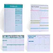 Daily Planner,4PCS Weekly Planner To Do List Notepad Undated Weekly Planner ...
