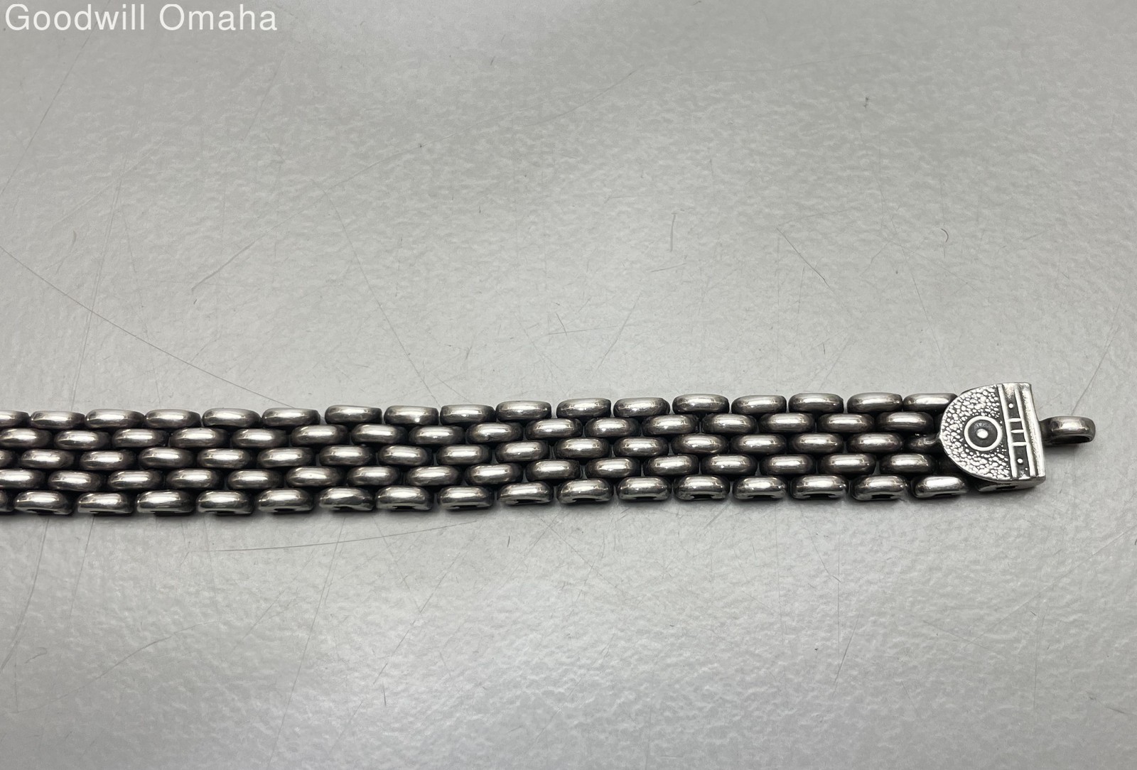 Sterling Silver Heavyweight Interlocking Mesh Lin… - image 4