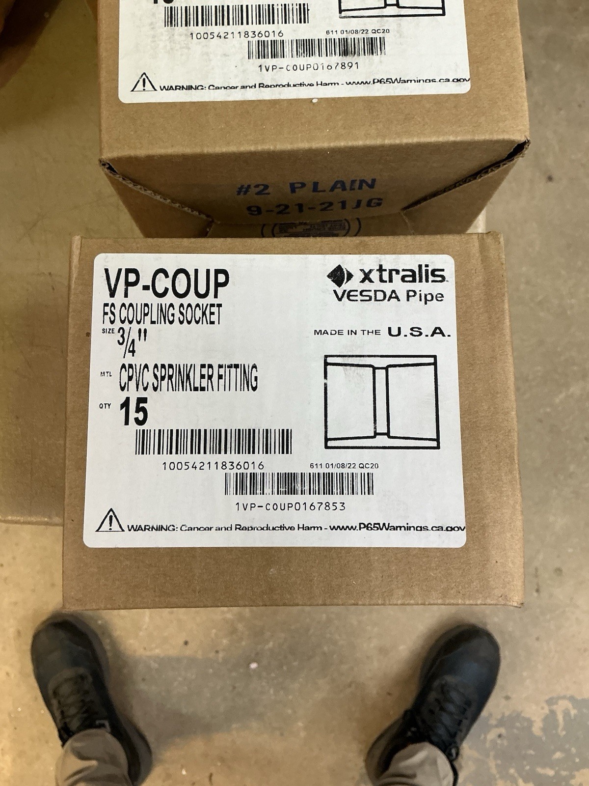 NEW BOX OF 15 XTRALIS VESDA PIPE VP-COUP 3/4" CPVC SPRINKLER COUPLNG FITTING