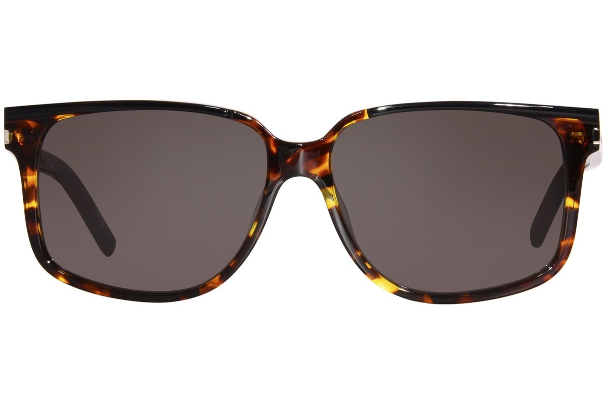 Saint Laurent SL-599 005 Sunglasses Men's Black/Havana/Grey Square