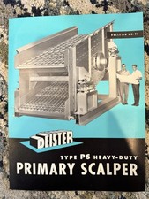 Vintage Deister Type PS Heavy-Duty Primary Scalper Brochure 1979 No.90 Mining