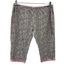 Steve Pants Womens Large Lounge Short Leopard Elastic Waist