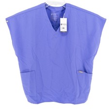 NEW FIGS Womens M Estrella Oversized V-Neck Scrub Top Purple Pockets Medical NWT