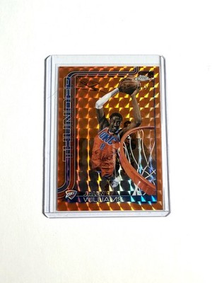2025-26 Topps Chrome Jalen Williams Color Match Orange Geo Refractor /25
