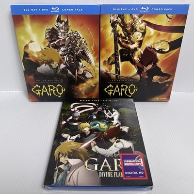 GARO Animation Season 1 Parts 1-2 + Divine Flame Blu-ray DVD Lot
