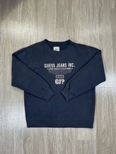 VTG 90s Guess Jeans Inc. Navy Crewneck Sweatshirt Size M