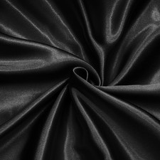 Homiest Black Charmeuse Satin Fabric by The Yard - 3 Yards x 58 Inches