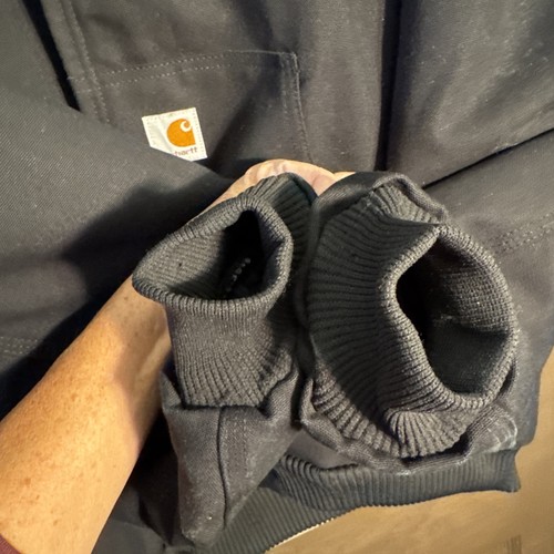 Giacca Carhartt Other Active Made in USA cotone nero tinta unita usata - Foto 3 di 11