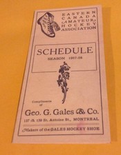 HOLY GRAIL 1907 E.C.A.H.A PRE-NHL SCHEDULE - ART ROSS FRANK PATRICK RILEY HERN !