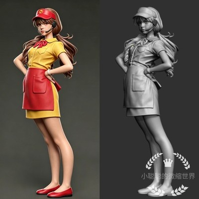 1/18 1/24 1/43 1/64 1/87 Shop Assistant Girl Scene Props Figure Model For Cars