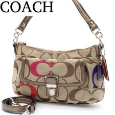 Borsa a tracolla Coach F21623 Signature Canvas 2Way Hobo marrone Giappone