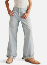 NEW FREE PEOPLE WE THE FREE PALMER CUFFED JEANS SZ 28