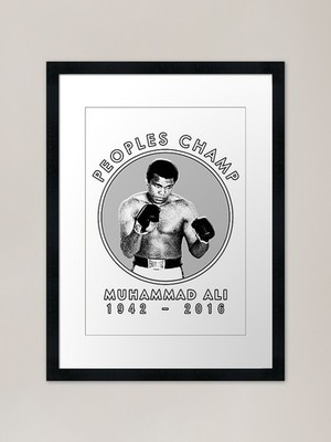 Muhammad Ali im Kreis UP V gerahmtes gerahmtes Wandbild Poster Leinwanddruck Bild