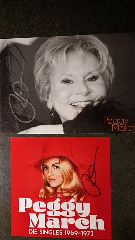 PEGGY MARCH 2 Hand Signed Autograph Photo S -  SINGER / SONG - I WILL FOLLOW HIM