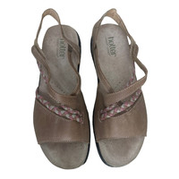 Hotter Inspire Sandals Women's Brown Shoes Size UK 7 EU 41 Wedge Leather Strappy