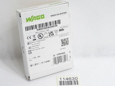 Wago 750-464 2/4 Channel Analog Input/New Original Packaging