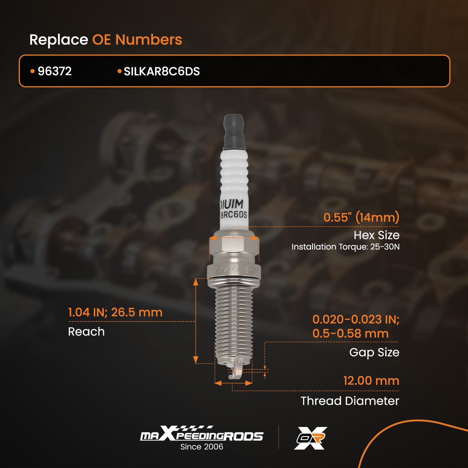 Maserati Ghibli 2017-2020 Spark plug P/N 53039880052
