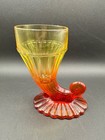 Jeannette Glass Amberina Horn of Plenty Vase Cornucopia Vintage USA 5.5 x 3.25